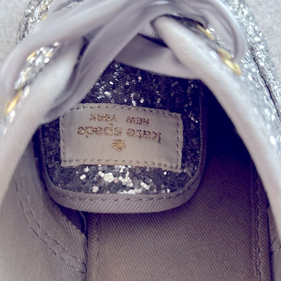 Kate Spade Silver Glitter Sneakers - Picture 8 of 9